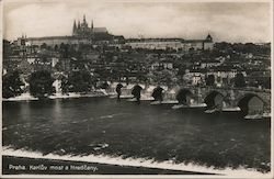 Praha. The Charles Bridge and the Castle. Prague, Czech Republic Eastern Europe Postcard Postcard Postcard