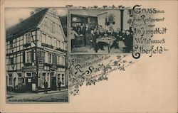 Gruss aus dem Restaurant von Alb. Jungeblodt, Wallstrasse 8, Elberfeld Postcard