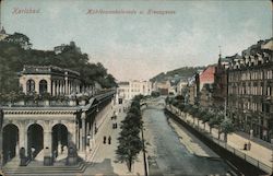 Muhlbrunnkolnade u. Krauzgasse Karlsbad, Germany Postcard Postcard Postcard