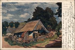 České Cottages, by Alois Kalvoda Postcard