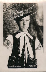 A man in a traditional Trenčín Dress Men Postcard Postcard Postcard