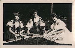 Women in Slovak National Costumes Postcard