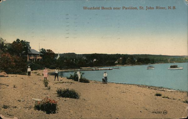 Westfield Beach Near Pavilion New Brunswick Canada Postcard