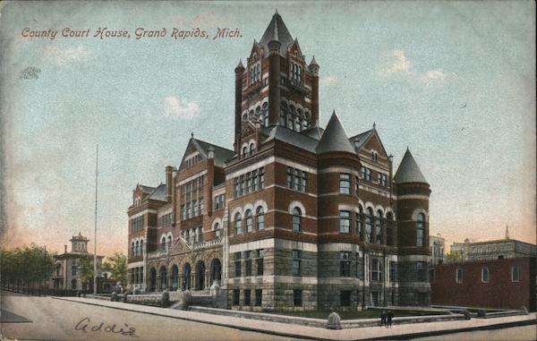 County Court House Grand Rapids MI Postcard