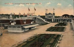 Electric Park, Showing Flower Beds Postcard