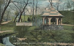 Cemetery Brook, Valley Cemetery Manchester, NH Postcard Postcard Postcard