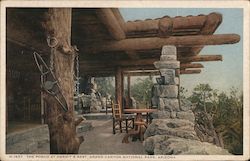 The Porch at Hermit's Rest Grand Canyon National Park Arizona Postcard Postcard Postcard