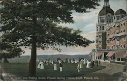 View of Tower and Putting Green, Poland Spring House South Poland, ME Postcard Postcard Postcard