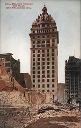 Call Building Through the Ruins San Francisco, CA Postcard Postcard Postcard