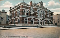 Government Bldg & Post Office Utica, NY Postcard Postcard Postcard