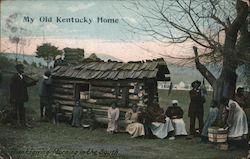 My Old Kentucky Home, Thanksgiving Morning in the South Black Americana Postcard Postcard Postcard