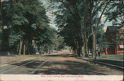 State Street Looking East Springfield, MA Postcard Postcard Postcard