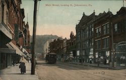 Main Street, looking E. Johnstown, PA Postcard Postcard Postcard