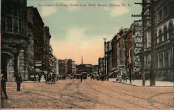 Broadway, Looking North from State Street Albany, NY Postcard Postcard Postcard