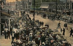 Holiday Crowd on Surf Avenue Coney Island, NY Postcard Postcard Postcard