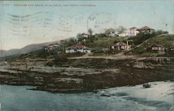 Cottages and Beach at La Jolla Postcard