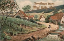 Windmill on a Slope West Unity, OH Postcard Postcard Postcard