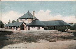 B&MRR Railroad Station Postcard