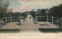 Echo Bridge Promenade Newton Upper Falls, MA Postcard Postcard Postcard