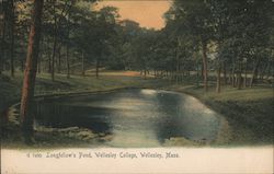 Longfellow's Pond, Wellesley College Postcard