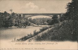 Panther Hollow Bridge, Schenley Park Pittsburgh, PA Postcard Postcard Postcard