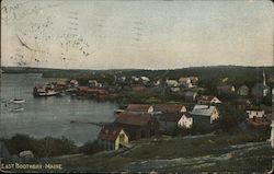 View of Town East Boothbay, ME Postcard Postcard Postcard