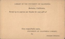 Library of UC Berkeley Postcard