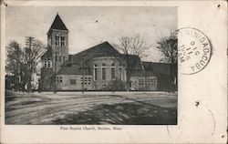 First Baptist Church Malden, MA Postcard Postcard Postcard