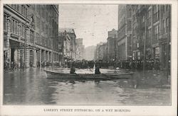 Liberty Street on a Wet Morning Pittsburgh, PA Postcard Postcard Postcard