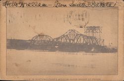 Missouri River Bridge at Pierre South Dakota Postcard Postcard Postcard