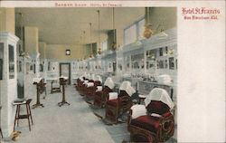 Barber shop at the Hotel St. Francis Postcard