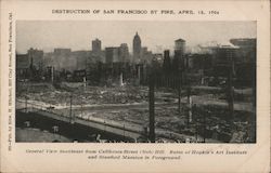 Destruction by Fire April 18, 1906 - General View Southeast from California Street (Nob) Hill San Francisco, CA Postcard Postcar Postcard