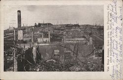 Van Ness Avenue Down Town After Earthquake and Fire, April 18, 1906 Postcard