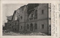 Scottish Rite Temple and New Synagogue, After the Earthquake April 18, 1906 Postcard