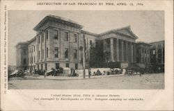 Destruction by Fire April 18, 1906 - United States Mint, Fifth & Mission Streets Postcard