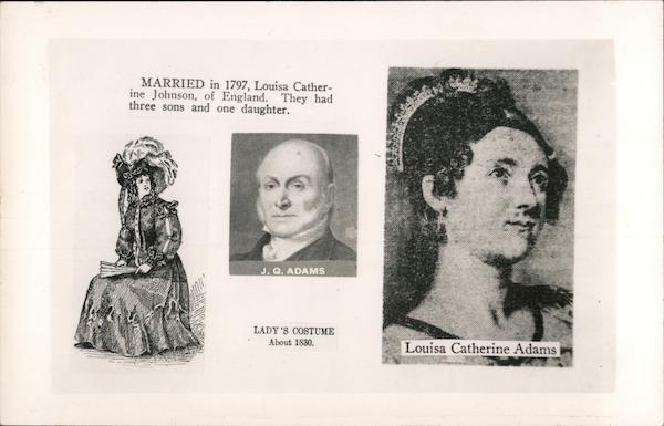 President John Quincy Adams And Wife Presidents Postcard 9446