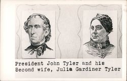 President John Tyler and His Second Wife, Julia Gardiner Tyler Postcard