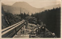 Passenger Train in Albert Canyon Postcard