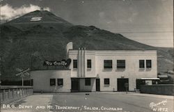 D.R.G. Depot and Mt. Tenderfoot Postcard