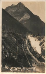 775 Entering Connaught Tunnel and Ross Peak Canada Railroad (Scenic) Postcard Postcard Postcard