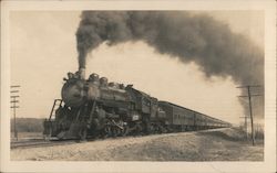 Locomotive with smoke Postcard