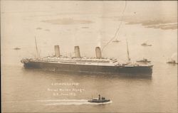 SS Imperator, Hamburg America Line Cruise Ships Postcard Postcard Postcard