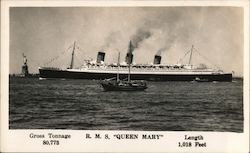 R. M. S. "Queen Mary" New York City, NY Postcard Postcard Postcard