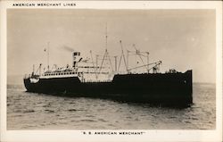 American Merchant Lines - "S.S. American Merchant" Postcard