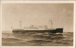 M/V. City of New York Postcard