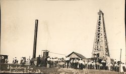 Spudding a Well - August 20, 1917 Postcard