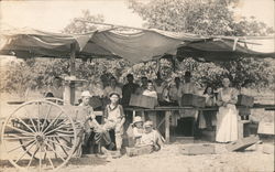 Fruit Packing Workers in Field Postcard