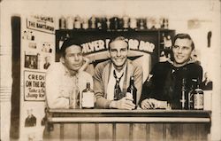 Three Men in a Bar Postcard