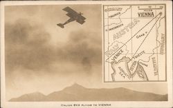 Italian SVA Flying to Vienna Postcard