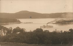 Steamboat Going Down the River Steamers Postcard Postcard Postcard